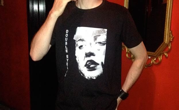 Brad models a Double Eyelid t-shirt