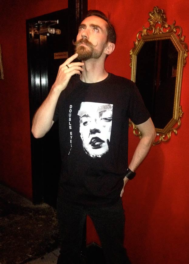 Brad models a Double Eyelid t-shirt